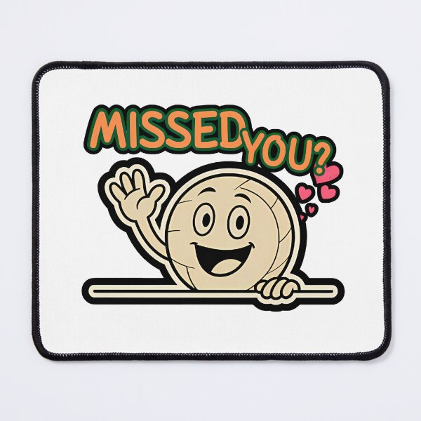 Item preview, Missed You? Cute Petanque Ball Cartoon – Fun Red Background Design designed and sold by Sitred123.
