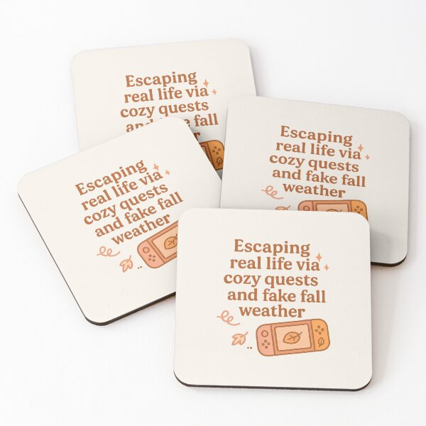 Item preview, Escaping My Life via Cozy Quests & Fake Fall Weather - Cozy Fall Design for cozy gamers designed and sold by MentallyToasted.