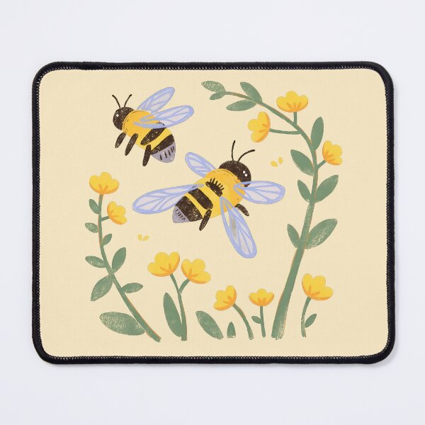 Item preview, Cute Bees and Flowers – Kawaii Pastel Nature Art designed and sold by DesertOptimist.