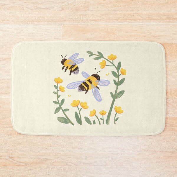Item preview, Cute Bees and Flowers – Kawaii Pastel Nature Art designed and sold by DesertOptimist.