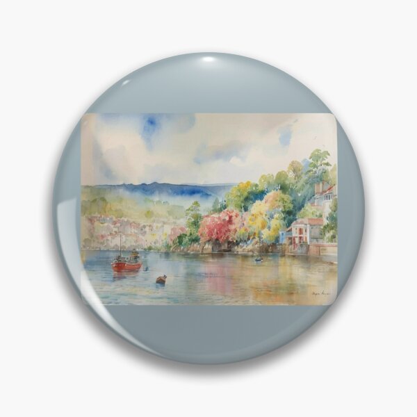 Item preview, The estuary Salcombe（watercolour + AI) designed and sold by artsmeow.