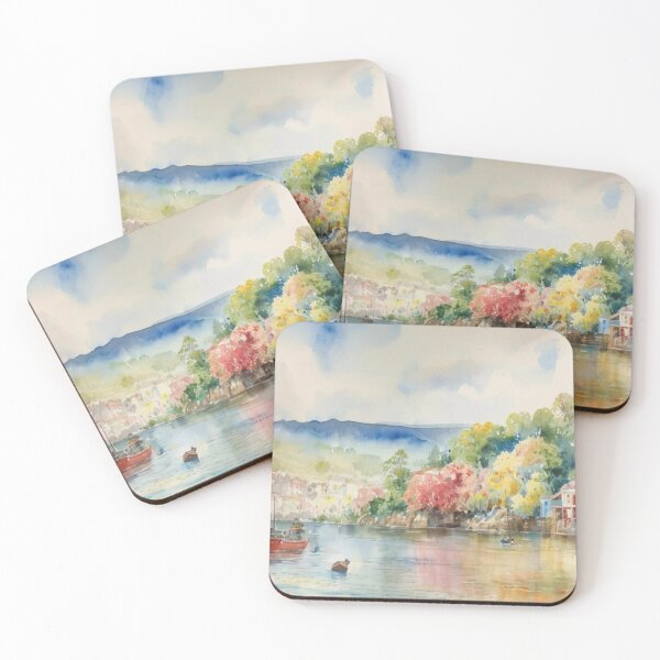 Item preview, The estuary Salcombe（watercolour + AI) designed and sold by artsmeow.