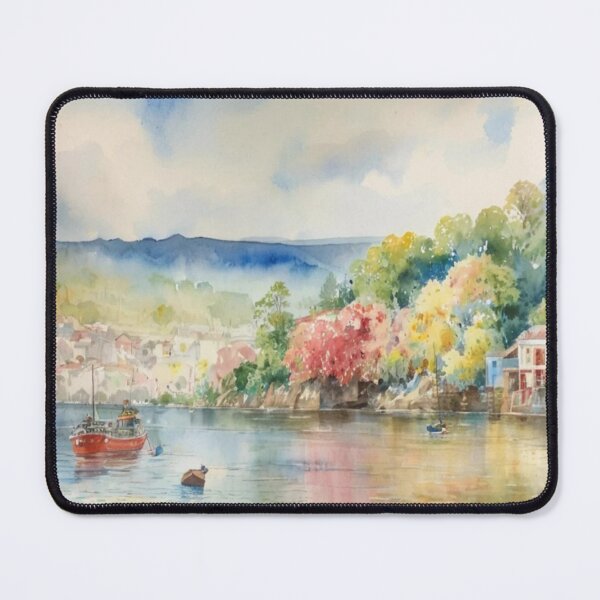 Item preview, The estuary Salcombe（watercolour + AI) designed and sold by artsmeow.