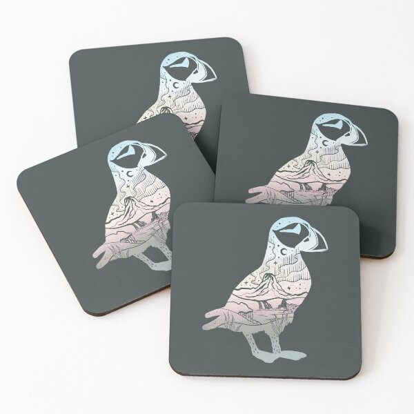 Item preview, Puffin Iceland Northern Lights designed and sold by pinapurri.