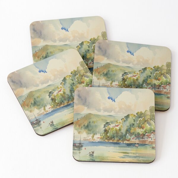 Item preview, The estuary Salcombe2（watercolour + AI) designed and sold by artsmeow.