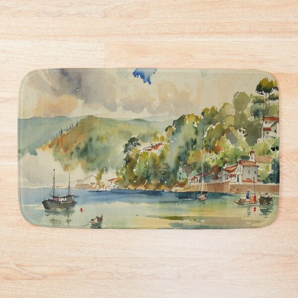 Item preview, The estuary Salcombe2（watercolour + AI) designed and sold by artsmeow.