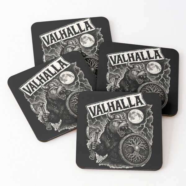 Item preview, Bear Viking Valhalla Norse Monochromatic Goth designed and sold by TomFrontierArt.