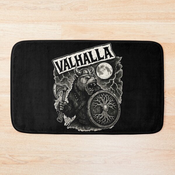 Item preview, Bear Viking Valhalla Norse Monochromatic Goth designed and sold by TomFrontierArt.