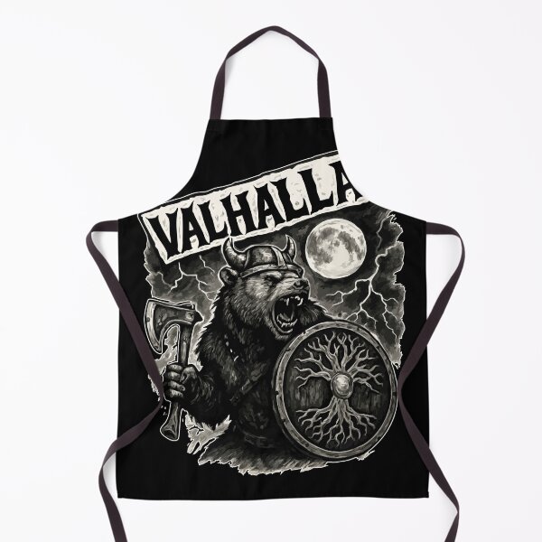 Item preview, Bear Viking Valhalla Norse Monochromatic Goth designed and sold by TomFrontierArt.