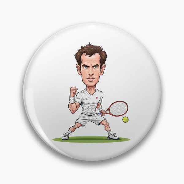 Artikelvorschau, Lustige Karikatur von Andy Murray, der Grand-Slam-Legende des Tennisspielers entworfen und verkauft von vectorlove.