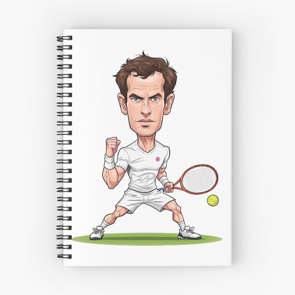 Item preview, Funny caricature of Andy Murray the Tennis Player Grand Slam Legend  designed and sold by vectorlove.