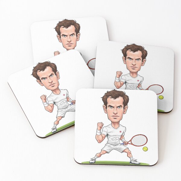 Item preview, Funny caricature of Andy Murray the Tennis Player Grand Slam Legend  designed and sold by vectorlove.