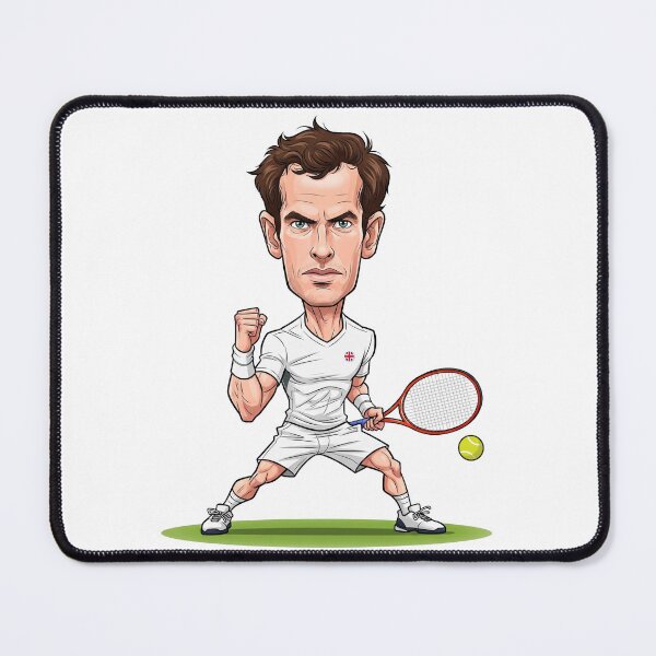 Item preview, Funny caricature of Andy Murray the Tennis Player Grand Slam Legend  designed and sold by vectorlove.
