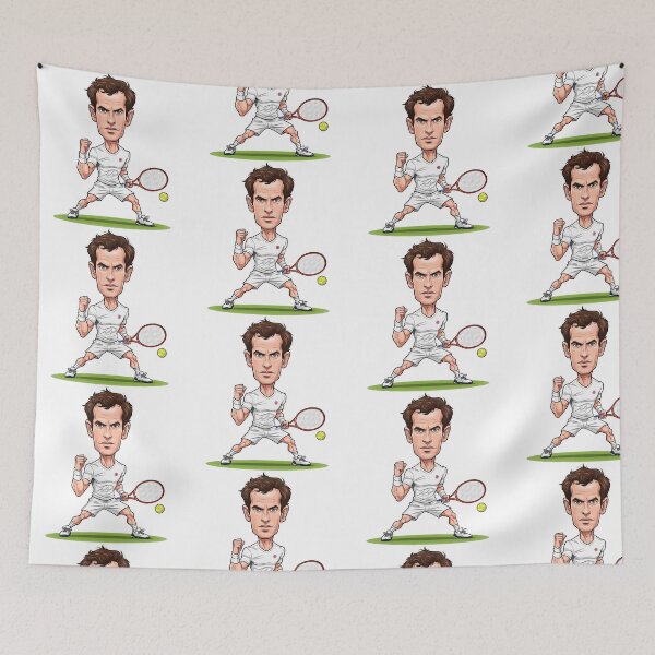 Item preview, Funny caricature of Andy Murray the Tennis Player Grand Slam Legend  designed and sold by vectorlove.