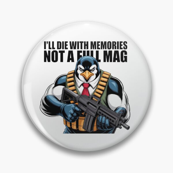 Item preview,  I’ll Die With Memories, Not a Full Mag -Penguin Red Tie  designed and sold by UTkiKK.