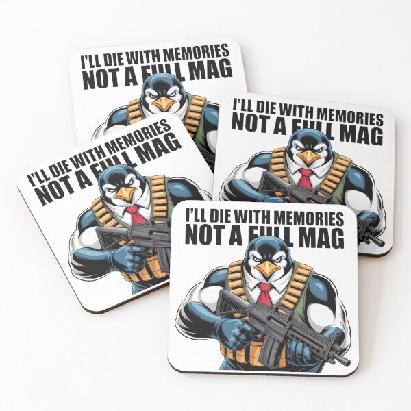 Item preview,  I’ll Die With Memories, Not a Full Mag -Penguin Red Tie  designed and sold by UTkiKK.
