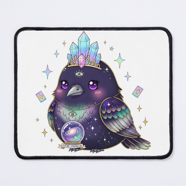 Item preview, Galactic Owl Oracle | Crystal Crown Cosmic Fortune Digital Art designed and sold by AnnDesignStudio.