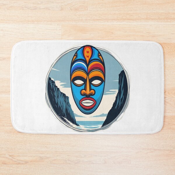 Item preview, Cape Flattery Tribal Mask & Cliffs — Bold Coastal Art Design designed and sold by jelonkaa.