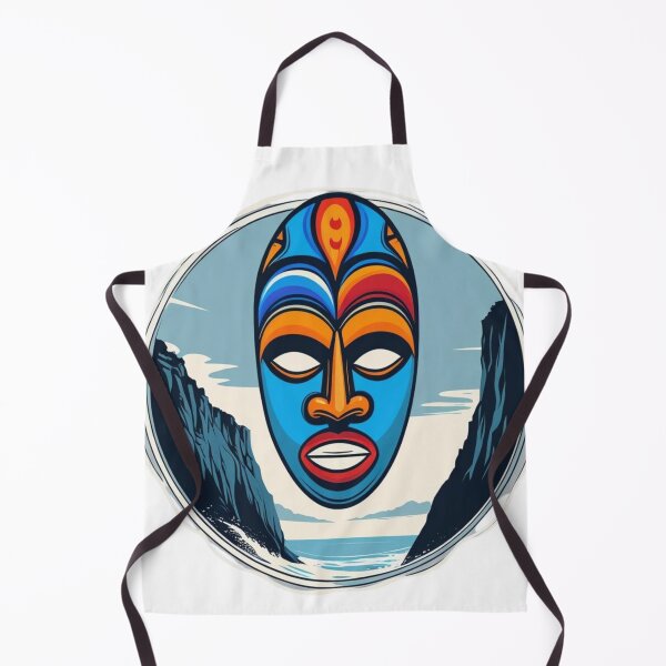 Item preview, Cape Flattery Tribal Mask & Cliffs — Bold Coastal Art Design designed and sold by jelonkaa.