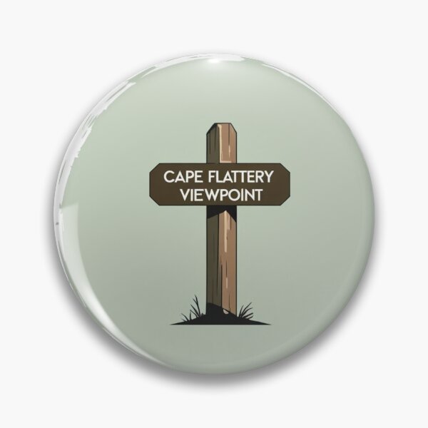 Item preview, Cape Flattery Viewpoint Sign — Minimalist Pacific Northwest Art designed and sold by jelonkaa.