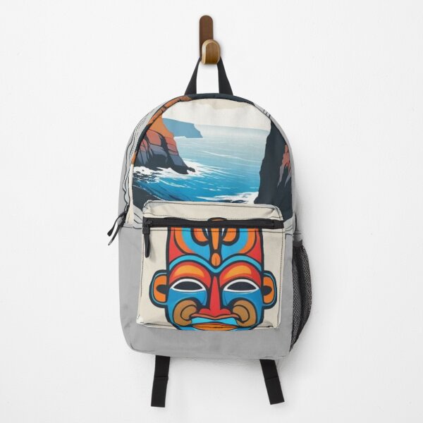 Item preview, Cape Flattery Tribal Mask — Vibrant Coastal Cliffs Artwork designed and sold by jelonkaa.