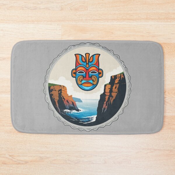 Item preview, Cape Flattery Tribal Mask — Vibrant Coastal Cliffs Artwork designed and sold by jelonkaa.