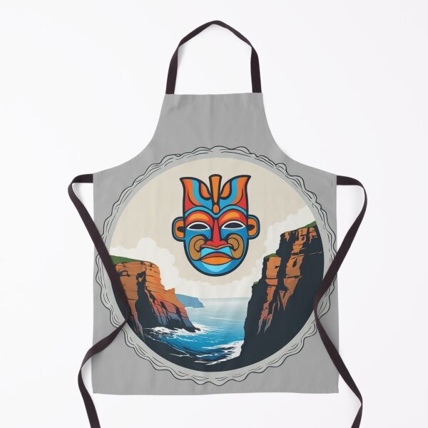 Item preview, Cape Flattery Tribal Mask — Vibrant Coastal Cliffs Artwork designed and sold by jelonkaa.