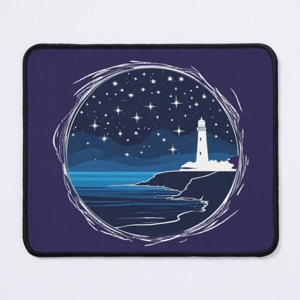 Item preview, Cape Flattery Lighthouse — Starry Night Coastal Illustration designed and sold by jelonkaa.
