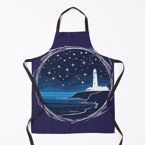 Item preview, Cape Flattery Lighthouse — Starry Night Coastal Illustration designed and sold by jelonkaa.