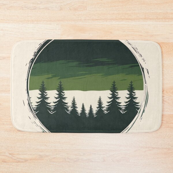 Item preview, Cape Flattery Forest — Minimalist Aurora Borealis Silhouette designed and sold by jelonkaa.