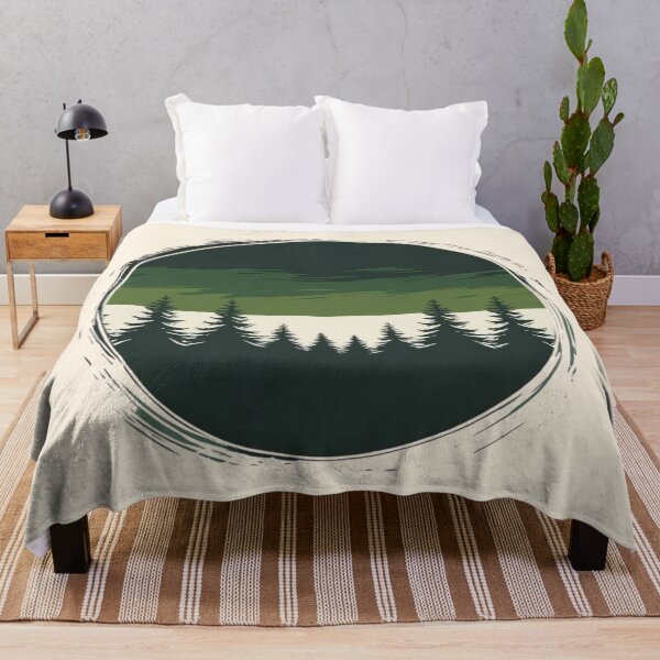 Item preview, Cape Flattery Forest — Minimalist Aurora Borealis Silhouette designed and sold by jelonkaa.
