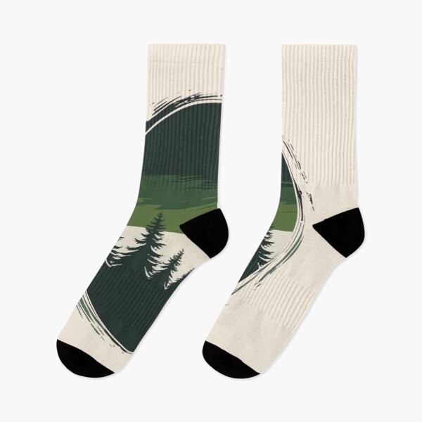 Item preview, Cape Flattery Forest — Minimalist Aurora Borealis Silhouette designed and sold by jelonkaa.