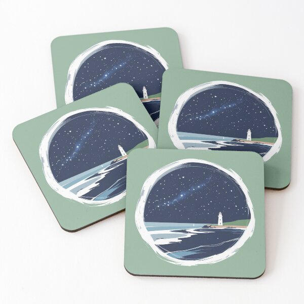 Item preview, Cape Flattery Night Lighthouse — Coastal Stargazing Art designed and sold by jelonkaa.
