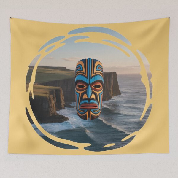 Item preview, Cape Flattery Totem Mask — Coastal Tribal Art Print designed and sold by jelonkaa.