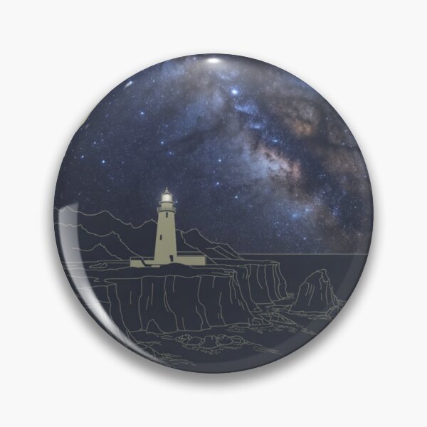 Item preview, Cape Flattery Lighthouse — Milky Way Night Sky Coastal Art Print designed and sold by jelonkaa.