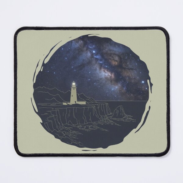 Item preview, Cape Flattery Lighthouse — Milky Way Night Sky Coastal Art Print designed and sold by jelonkaa.