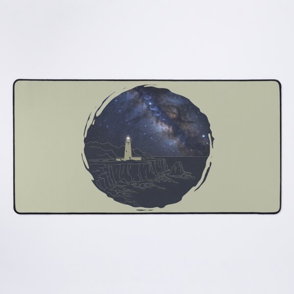 Item preview, Cape Flattery Lighthouse — Milky Way Night Sky Coastal Art Print designed and sold by jelonkaa.