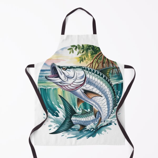 Item preview, Tarpon Saltwater Legend – Jumping Sportfish with Tropical Bottom designed and sold by FusiTink.