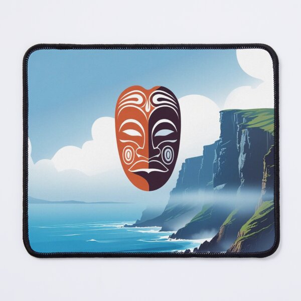 Item preview, Cape Flattery Tribal Mask – Mystical Coastal Cliffs Art Design designed and sold by jelonkaa.