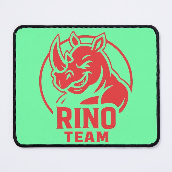 Item preview, Rino Team – Fierce Red Monochrome Rhino Mascot Logo designed and sold by VALQUIRIAMX.