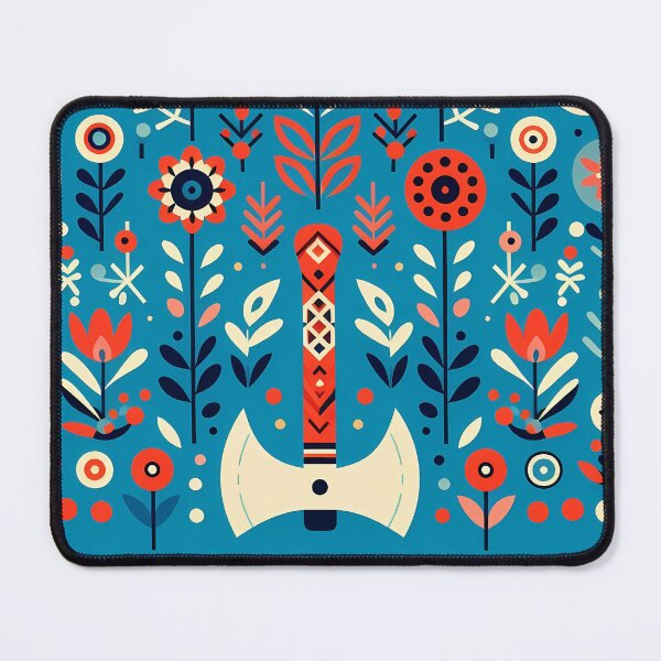 Item preview, Scandinavian Folk Art Double Axe – Symbolic Nordic Design by heidiannemorris designed and sold by FOLK ART FUSION by heidiannemorris.