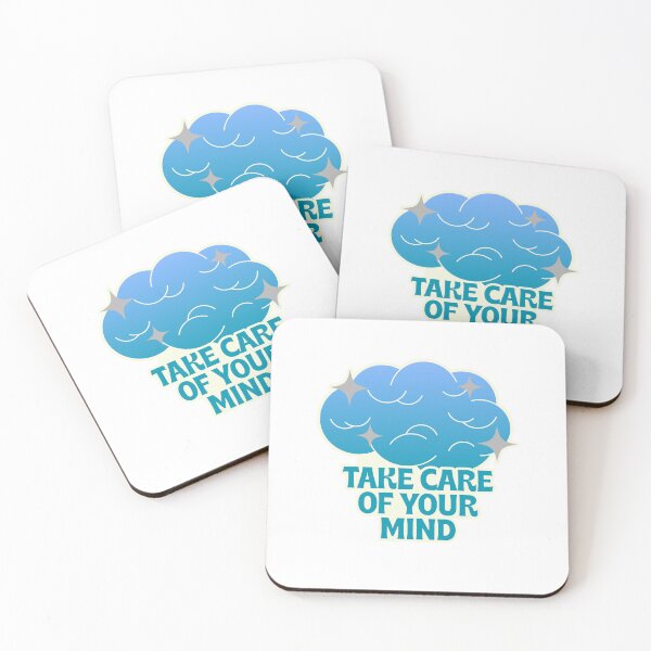 Item preview, Take Care Of Your Mind Design Blue designed and sold by Sketchy Stickers.