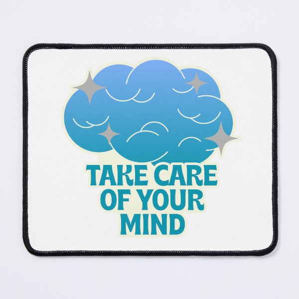 Item preview, Take Care Of Your Mind Design Blue designed and sold by Sketchy Stickers.