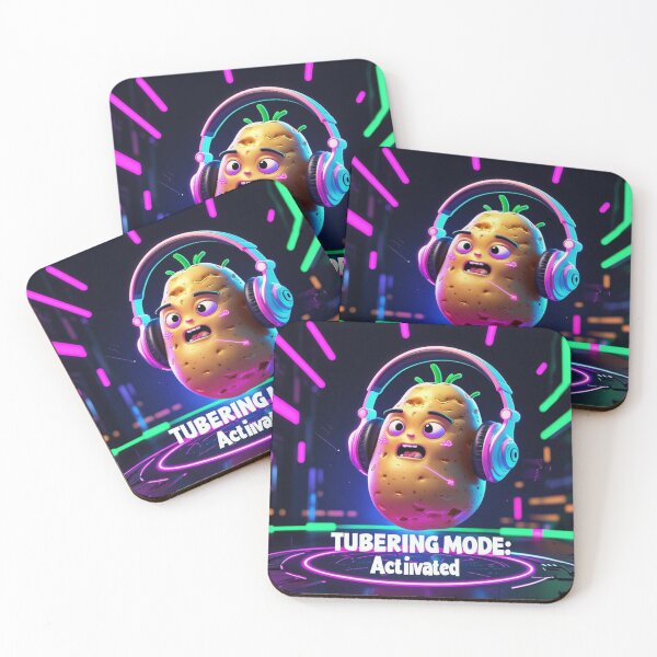 Item preview, Tubering Mode Activated – Funny Kawaii Rave Potato Design designed and sold by jelonkaa.