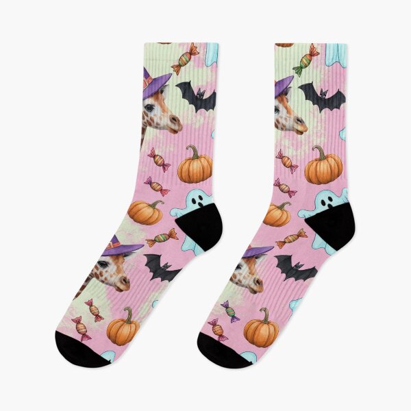 Item preview, A playful giraffe Halloween pattern designed and sold by YourSocialBae.