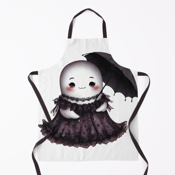 Item preview, Kawaii Goth Ghost in Lace and Umbrella designed and sold by The Crazy Cat Lady.