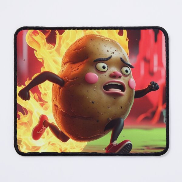 Item preview, Crispy Outside, Anxious Inside – Funny Burning Potato Meme designed and sold by jelonkaa.