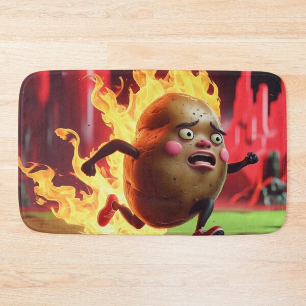 Item preview, Crispy Outside, Anxious Inside – Funny Burning Potato Meme designed and sold by jelonkaa.