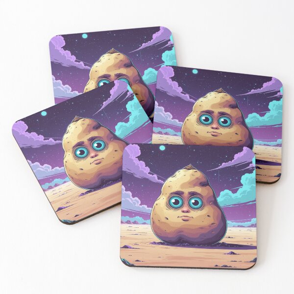 Item preview, Cosmic Potato Staring into Your Soul – Surreal Vaporwave Tuber designed and sold by jelonkaa.