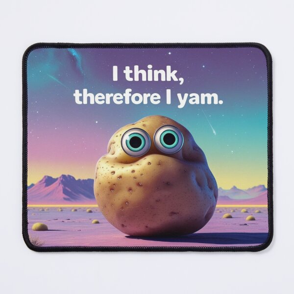 Item preview, I Think, Therefore I Yam – Surreal Cosmic Potato Meme Design designed and sold by jelonkaa.